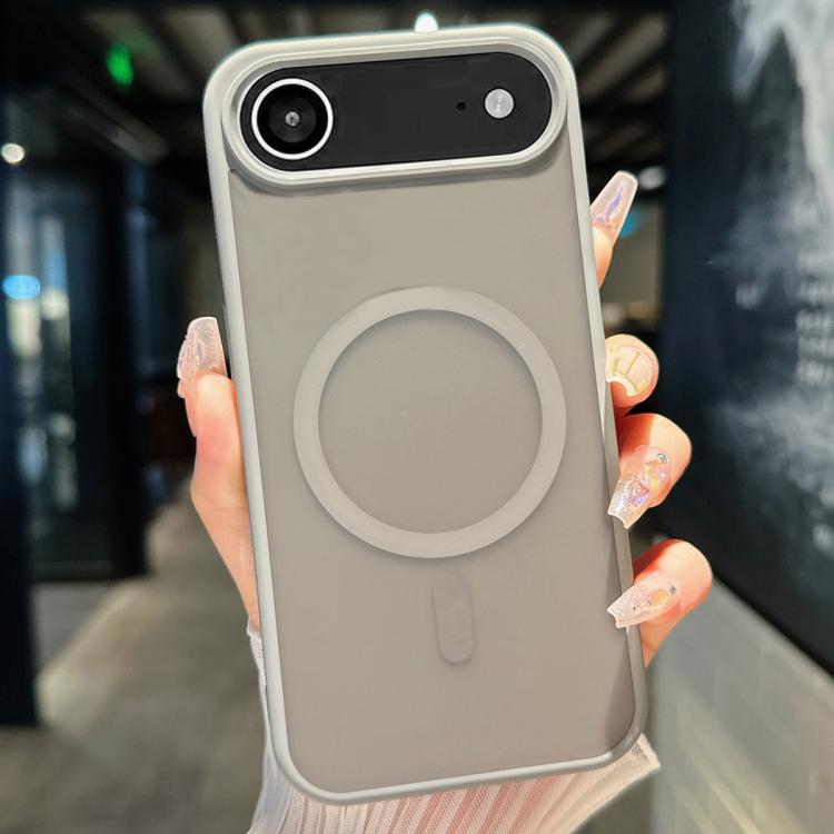 

For iPhone 17 Air Transparent TPU Hybrid PC Magsafe Phone Case(Grey)