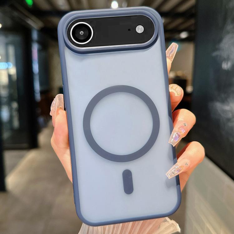 

For iPhone 17 Air Transparent TPU Hybrid PC Magsafe Phone Case(Blue)