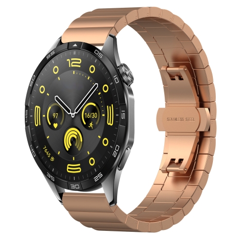 Para Huawei Watch GT4 46 mm Correa de reloj de metal de acero inoxidable  con tres