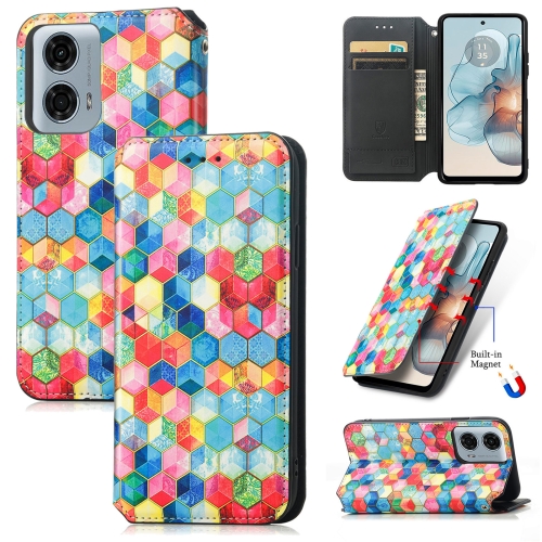 

For Motorola Moto G24 Power CaseNeo Colorful Magnetic Leather Phone Case(Magic Space)