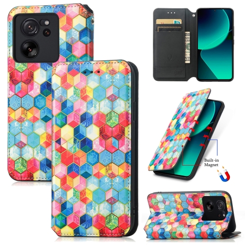 

For Xiaomi 13T / 13T Pro CaseNeo Colorful Magnetic Leather Phone Case(Magic Space)