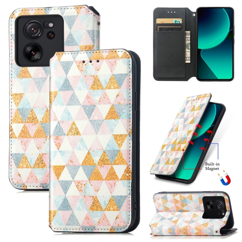

For Xiaomi 13T / 13T Pro CaseNeo Colorful Magnetic Leather Phone Case(Rhombus)