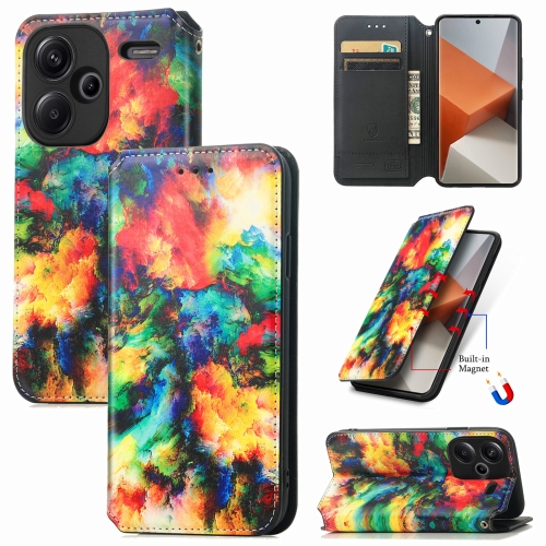 

For Xiaomi Redmi Note 13 Pro+ CaseNeo Colorful Magnetic Leather Phone Case(Colorful Cloud)