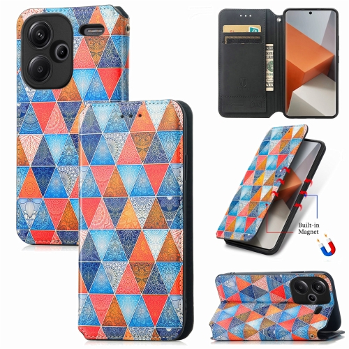 

For Xiaomi Redmi Note 13 Pro+ CaseNeo Colorful Magnetic Leather Phone Case(Rhombus Mandala)