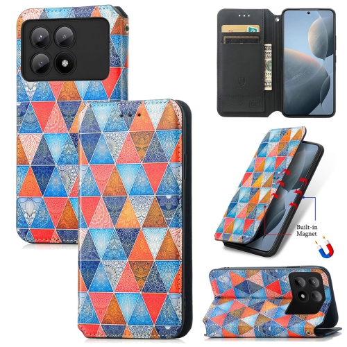 

For Xiaomi Redmi K70E CaseNeo Colorful Magnetic Leather Phone Case(Rhombus Mandala)