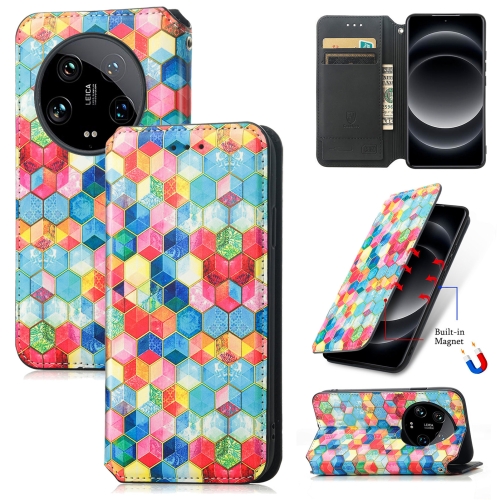 

For Xiaomi 14 Ultra CaseNeo Colorful Magnetic Leather Phone Case(Magic Space)