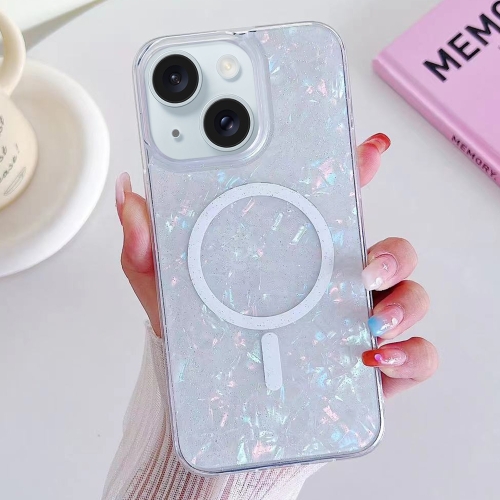

For iPhone 15 Shell Texture MagSafe TPU Phone Case(Dazzling)