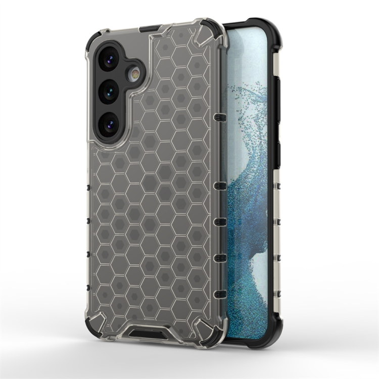 

For Samsung Galaxy S24 5G Shockproof Honeycomb Phone Case(Black)