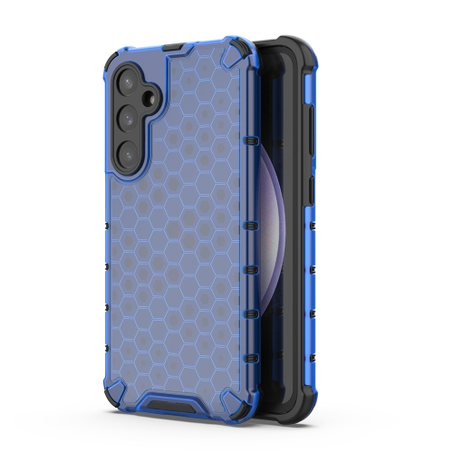

For Samsung Galaxy S23 FE 5G Shockproof Honeycomb Phone Case(Blue)