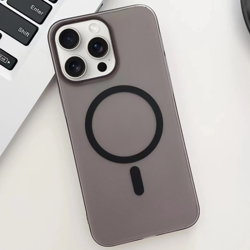 

For iPhone 15 Pro Ice Fog MagSafe PC Phone Case(Black)