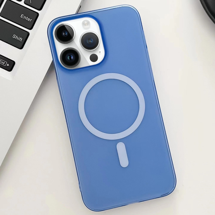 

For iPhone 13 Pro Max Ice Fog MagSafe PC Phone Case(Blue)