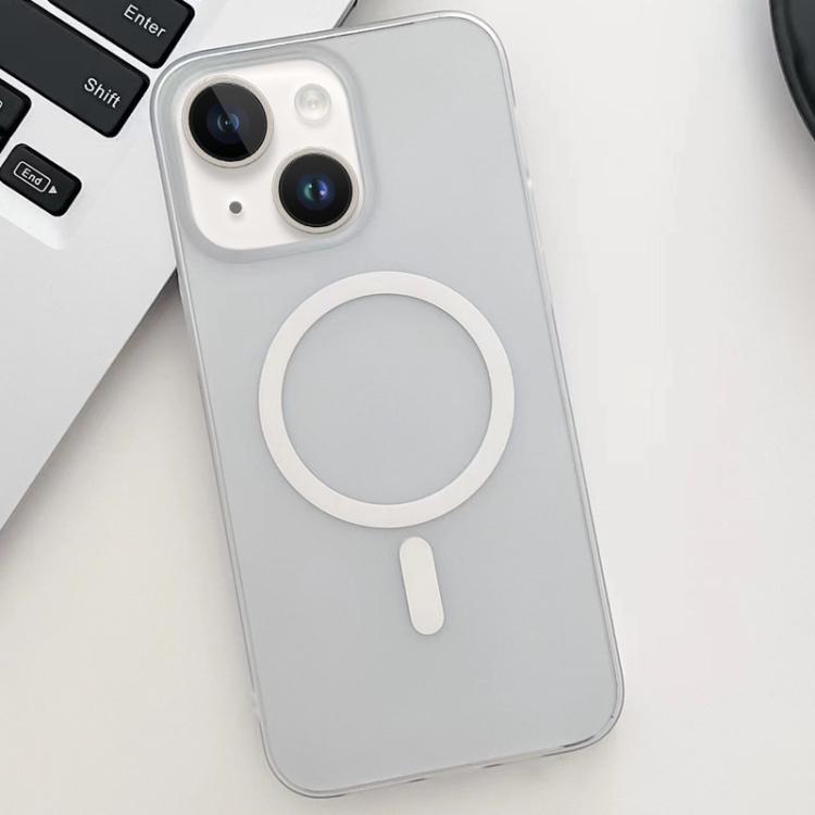 

For iPhone 13 Ice Fog MagSafe PC Phone Case(White)