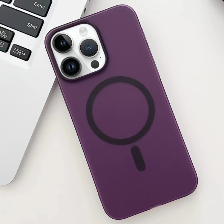 

For iPhone 12 Pro Ice Fog MagSafe PC Phone Case(Purple)