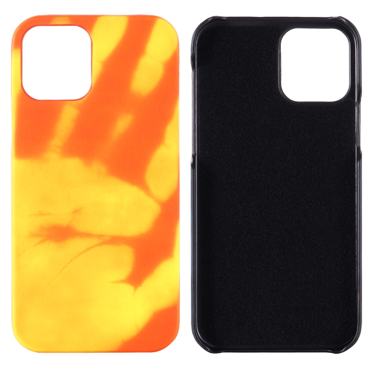 

For iPhone 15 Thermal Sensor Discoloration Silicone Phone Case(Red Yellow)