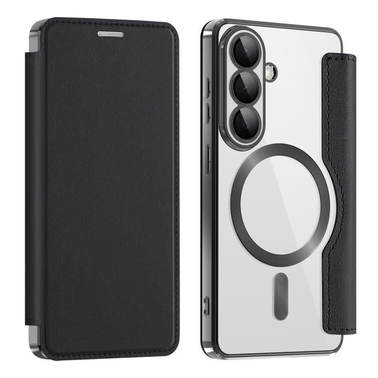 

For Samsung Galaxy S26 5G Shield MagSafe RFID Anti-theft Leather Phone Case(Black)