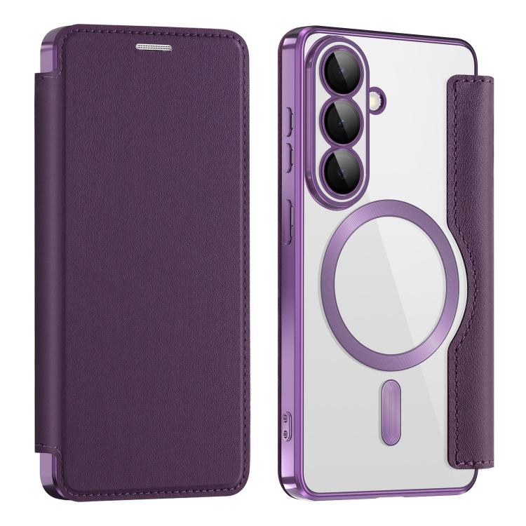 

For Samsung Galaxy S26 Pro 5G Shield MagSafe RFID Anti-theft Leather Phone Case(Purple)
