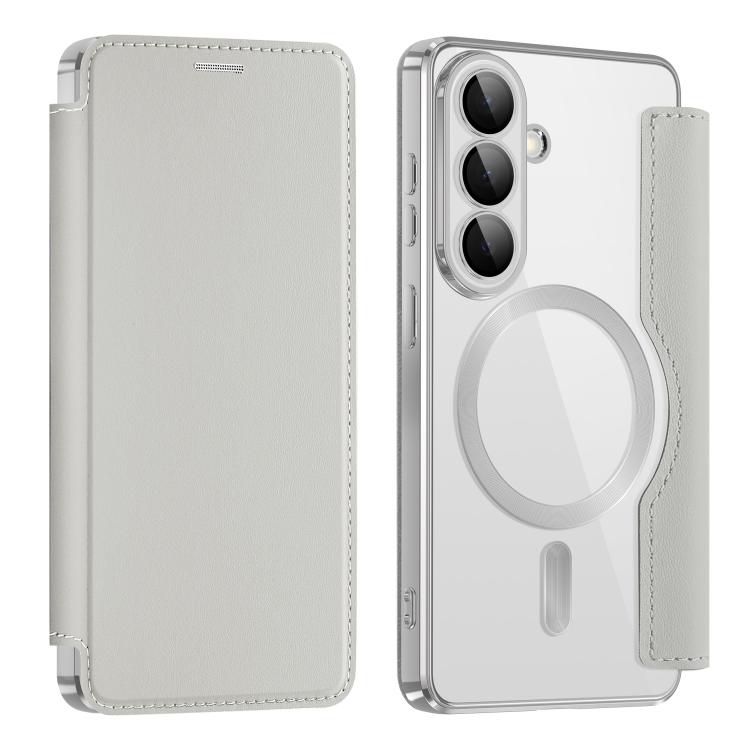 

For Samsung Galaxy S26 5G Shield MagSafe RFID Anti-theft Leather Phone Case(Grey)