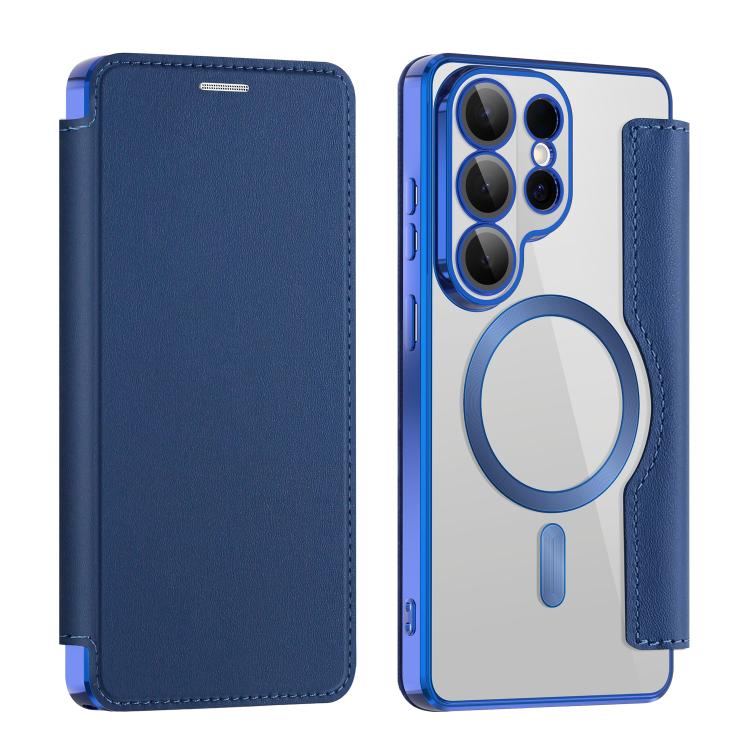 

For Samsung Galaxy S26 Ultra 5G Shield MagSafe RFID Anti-theft Leather Phone Case(Dark Blue)