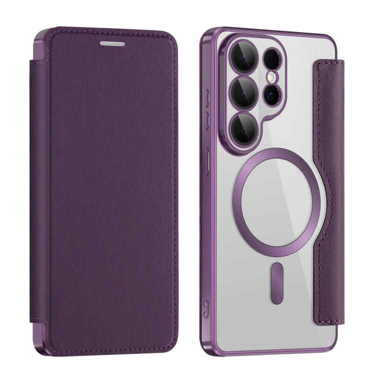 

For Samsung Galaxy S26 Ultra 5G Shield MagSafe RFID Anti-theft Leather Phone Case(Purple)