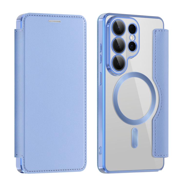 

For Samsung Galaxy S26 Ultra 5G Shield MagSafe RFID Anti-theft Leather Phone Case(Blue)