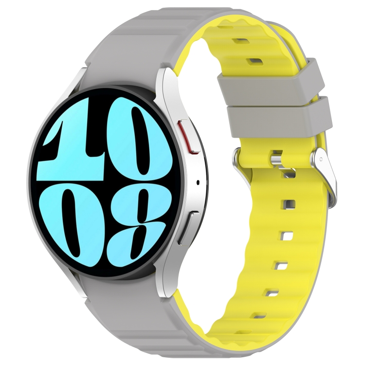 For Samsung Galaxy Watch 41mm Two Color Horizontal Silicone