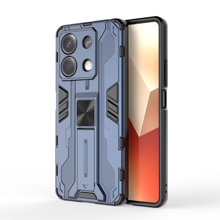 

For Redmi Note 13 5G Supersonic Armor PC Hybrid TPU Phone Case(Blue)