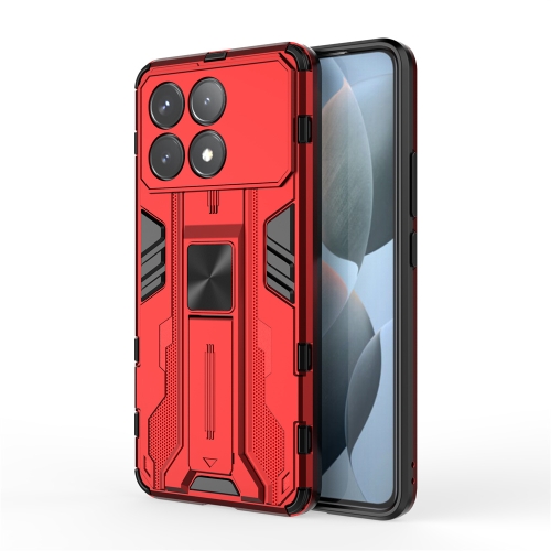 

For Redmi K70 Supersonic Armor PC Hybrid TPU Phone Case(Red)