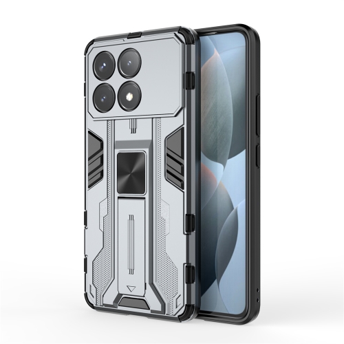 

For Redmi K70 Supersonic Armor PC Hybrid TPU Phone Case(Grey)