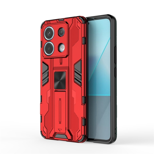 

For Xiaomi Poco X6 Supersonic Armor PC Hybrid TPU Phone Case(Red)