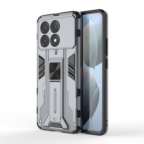 

For Xiaomi Poco X6 Pro Supersonic Armor PC Hybrid TPU Phone Case(Grey)