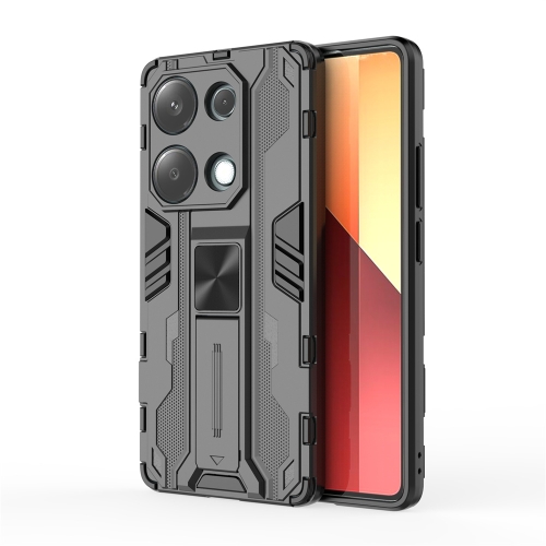 

For Redmi Note 13 Pro 4G Supersonic Armor PC Hybrid TPU Phone Case(Black)