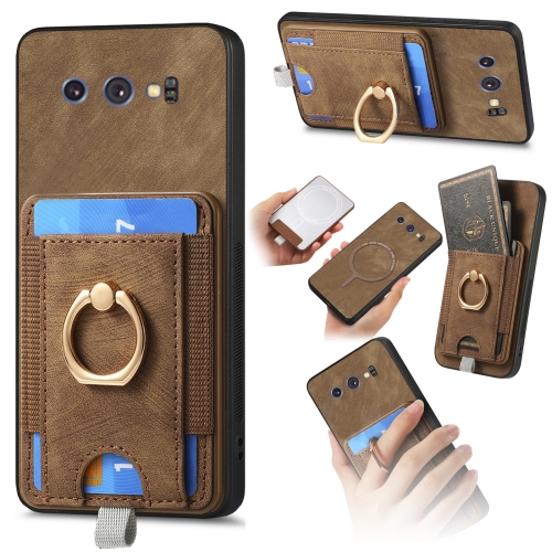 

For Samsung Galaxy Note9 Retro Splitable Magnetic Card Bag Leather Phone Case(Brown)