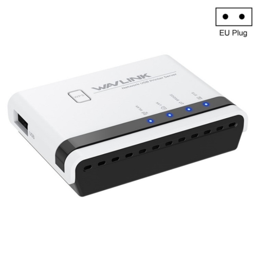 WAVLINK NU516U1 USB2.0 Wireless Printer Server With 10 / 100Mbps LAN / Bridge WiFi(EU Plug)