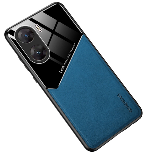 

For vivo V29e Global All-inclusive Leather Organic Glass Phone Case(Blue)