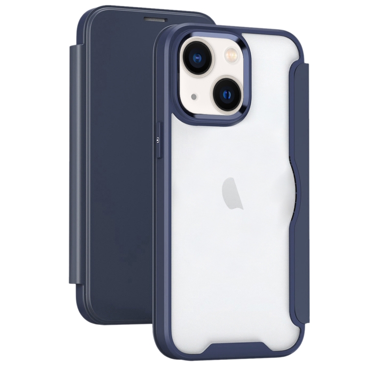 

For iPhone 14 RFID Blocking Adsorption Flip Leather Phone Case(Purple)