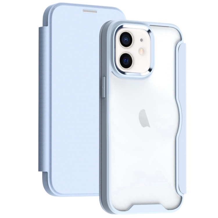 

For iPhone 12 Pro RFID Blocking Adsorption Flip Leather Phone Case(Blue)