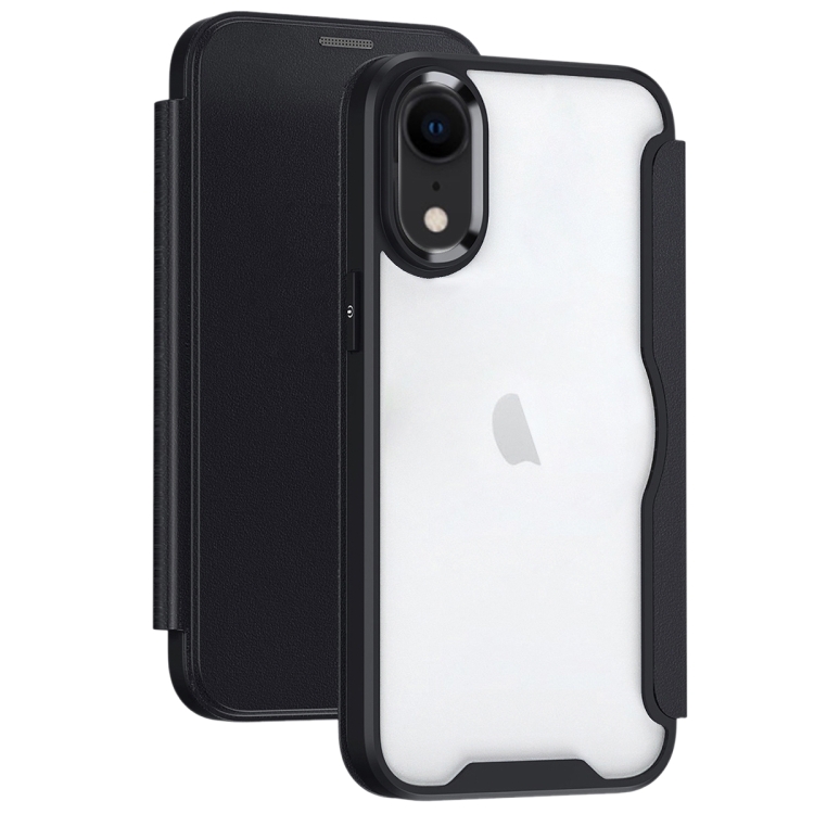 

For iPhone XR RFID Blocking Adsorption Flip Leather Phone Case(Black)
