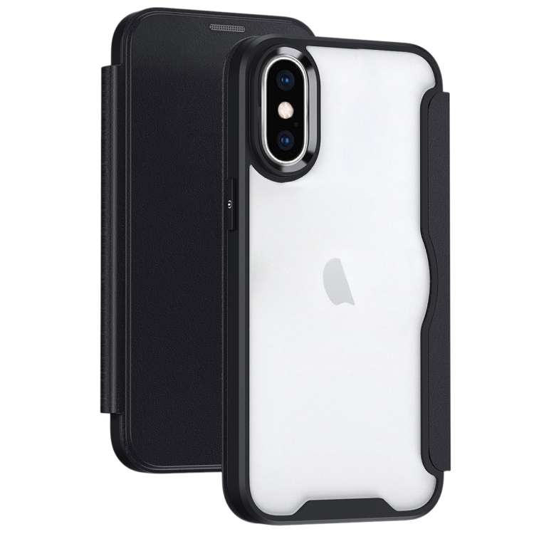 

For iPhone XS Max RFID Blocking Adsorption Flip Leather Phone Case(Black)