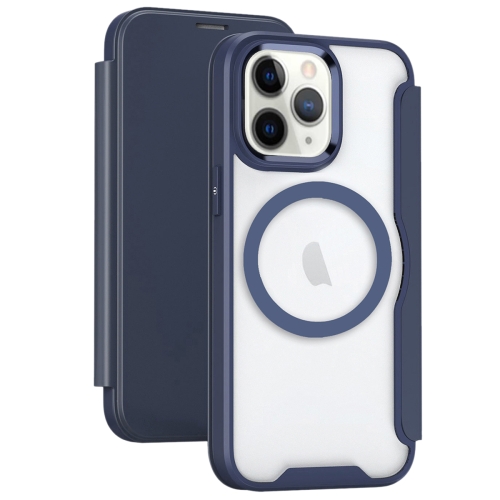 

For iPhone 11 Pro Max MagSafe RFID Blocking Adsorption Flip Leather Phone Case(Purple)