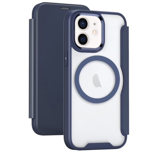 

For iPhone 12 MagSafe RFID Blocking Adsorption Flip Leather Phone Case(Purple)