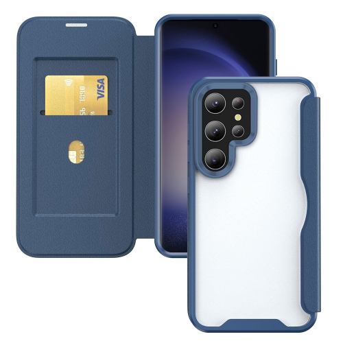 For Samsung Galaxy S24 Ultra 5G RFID Blocking Adsorption Flip Leather Phone Case(Purple)