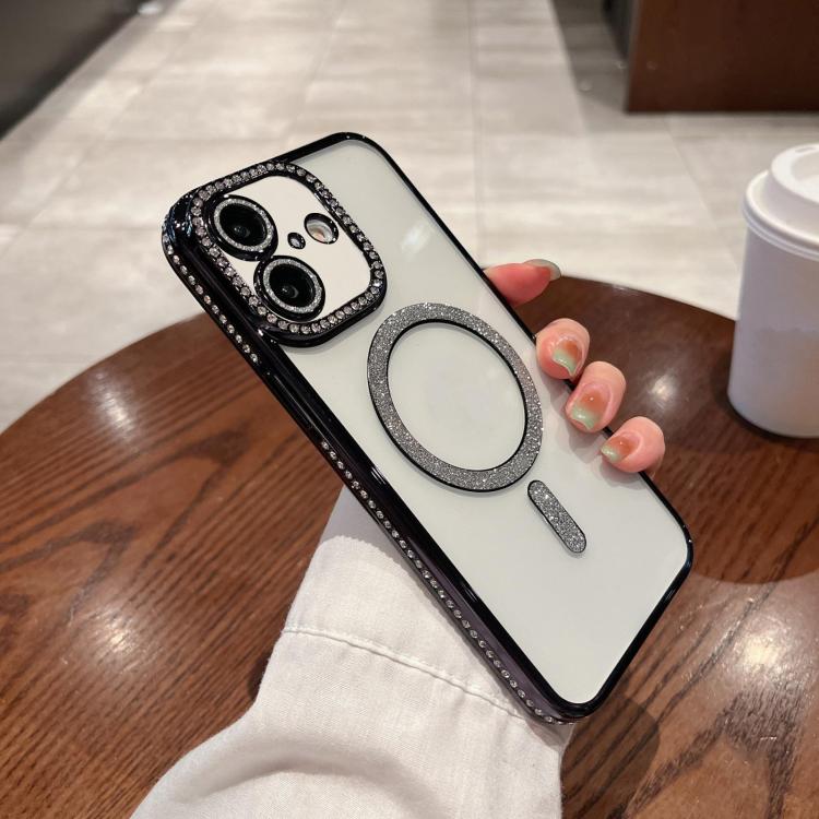 

For iPhone 17 Diamond Plated MagSafe TPU Phone Case(Black)