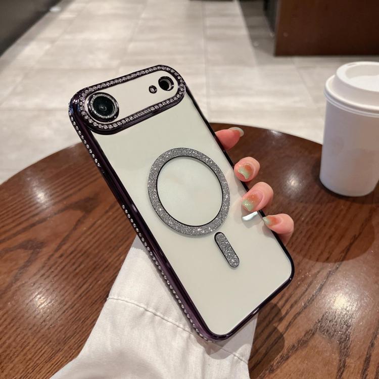 

For iPhone Air Diamond Plated MagSafe TPU Phone Case(Purple)