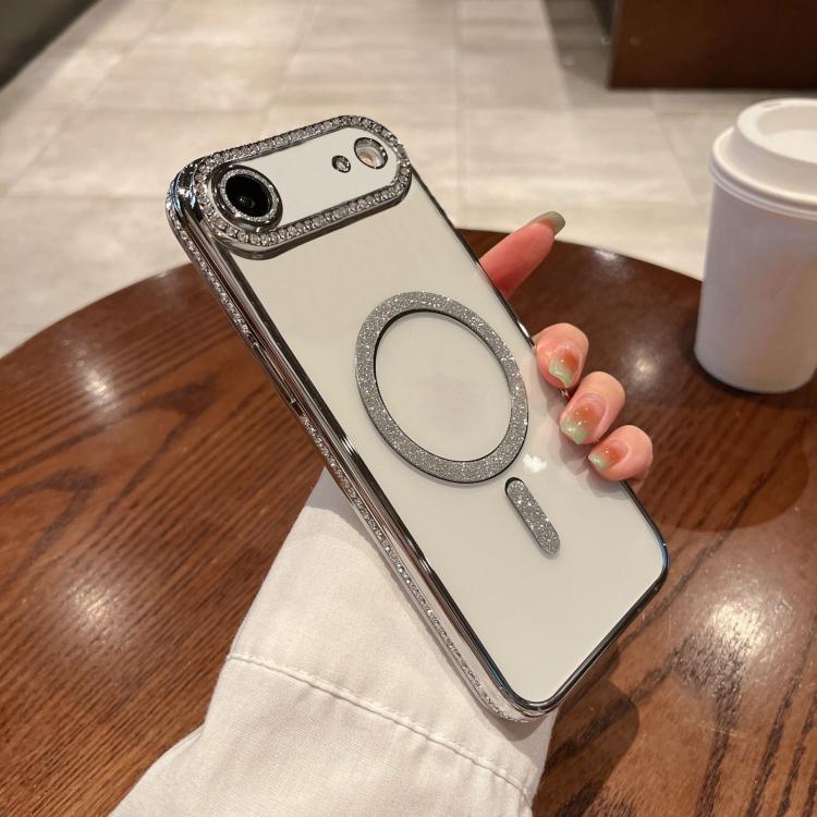 

For iPhone Air Diamond Plated MagSafe TPU Phone Case(Silver)