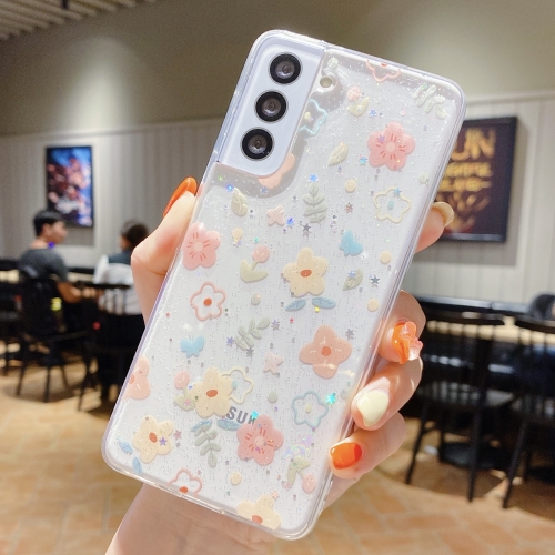 

For Samsung Galaxy S23 FE 5G Fresh Small Floral Epoxy TPU Phone Case(D02 Hand-painted Flower)