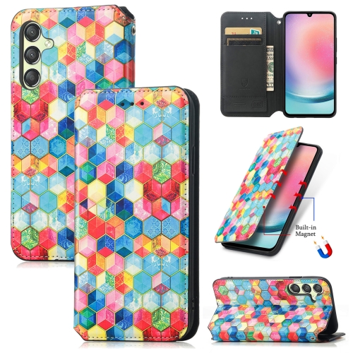 

For Samsung Galaxy A25 5G CaseNeo Colorful Magnetic Leather Phone Case(Magic Space)