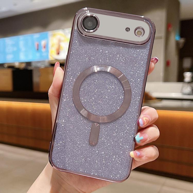 

For iPhone Air Glitter Electroplating MagSafe TPU Phone Case(Purple)