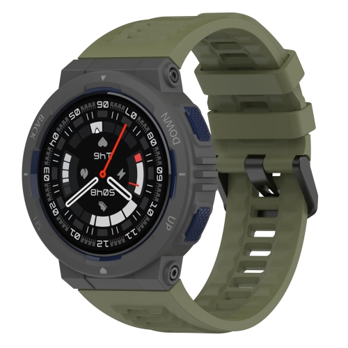 Para Amazfit Active Edge A2212 Correa de reloj de silicona de color sólido  (verde)