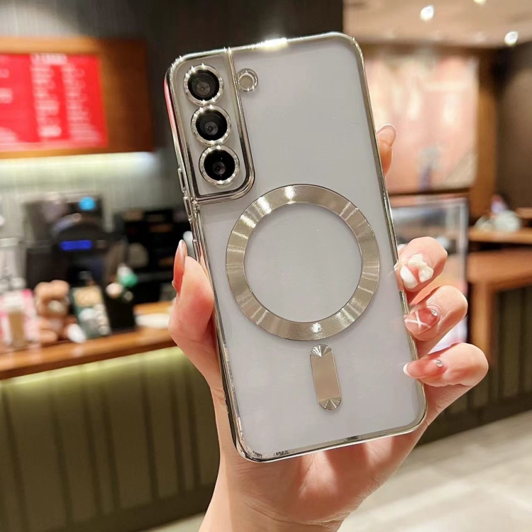 

For Samsung Galaxy S23+ 5G MagSafe Electroplating TPU Phone Case(Silver)