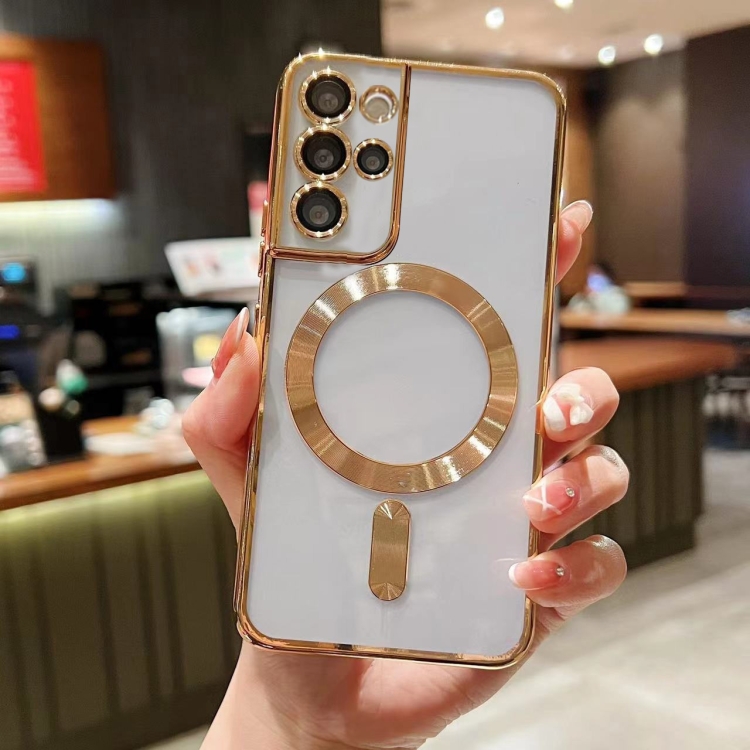 

For Samsung Galaxy S20+ 5G MagSafe Electroplating TPU Phone Case(Gold)